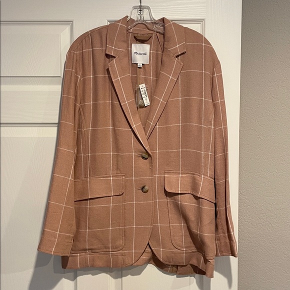 Madewell Breezewoven Larsen Blazer in Windowpane Size M - Picture 8 of 12